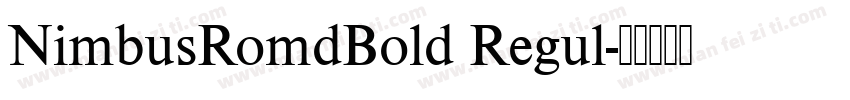 NimbusRomdBold Regul字体转换